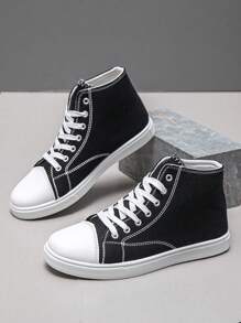 Men's Fashion Casual Sports Casual Shoes, Low-Top Breathable Canvas Sneakers