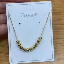 Women's Elegant Pearl Necklace - Brass Material With 18K Gold Plating, Permanent Color Retention, Anti-Allergy. This Versatile Necklace, Designed Specifically For Women, Combines A Choker Necklace With A Pearl Strand, Showcasing A Sophisticated And Charming Look Suitable For Daily Wear Or Dates, Highlighting The High-End Aesthetics Of The Female Charm. - Gold - View 5