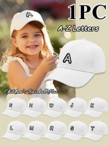 1pc Baby Alphabet Baseball Cap, Stylish And Simple, Suitable For Boys And Girls Spring And Summer Daily Use. - Multicolor - View 1