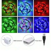 1pc RGB LED Strip Light, Bedroom Decorative Light Strip, With Remote Control, Can Adjust Color And Brightness, Very Easy To Install, Suitable For Room, Home, Kitchen, Living Room, Holiday Party Atmosphere Decoration LED Lights - Multicolor - View 9