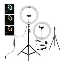 Aro de Luz 12 Pulgadas con Luz Led Blanca + Tripie - Negro - Ver 1