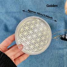 1PC 10CM Natural Crystal Selenite Slice Slab Sun Moon White Gypsum Charging Plate Cleansing Tree Of Life Energy Stone Meditation Divination Fengshui