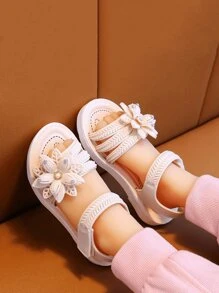TEEOEC 女童凉鞋2024夏季新款耐磨软底公主风凉鞋小/中/大号女童休闲户外凉鞋