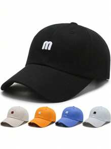 Unisex Baseball Cap, Spring New M Logo Embroidery Outdoor Sun Protection Casual Hat