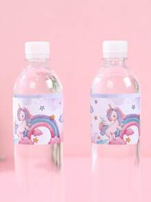10/24 pièces Stickers de bouteille Licorne Arc-en-ciel, Motifs de licorne rose violet arc-en-ciel, nuages, étoiles, ballons. Décorations de bouteille d'eau pour mariage, baby shower, anniversaire. Décorations de table, de pièce, décoration de fête d'anniversaire, cadeaux de fête, étiquettes autocollantes de décoration de bouteille, décorations de fête, cadeaux de fête