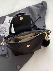In Winter,Mini The New Fashionable Handbag With Contrast Color Design, Nylon Waterproof Fabric Shoulder Bag, Square Bag And Vegetable Basket Bag Are Suitable For Commuting To Work, Parties And Holiday Dates.Size:Long:7.5in*Wide:2.4in*Tall:3.9in