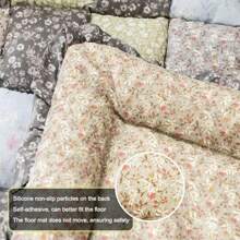 Colchones de futón para piso de tatami japonés, tapete para dormir tamaño individual, matrimonial, tamaño Queen King con parte inferior antideslizante, colchones plegables suaves y portátiles, cubrecolchones para invitados, 43.3 x 79.7 pulgadas - Azul - Ver 5