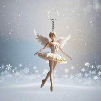 2D 亚克力跳舞女孩吊坠钥匙扣，创意派对礼物，送给最好的朋友和情侣的完美礼物，生日、圣诞节、感恩节、新年、情人节、教师节、返校节、复活节装饰