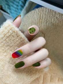 专业美甲贴纸，半固化凝胶设计，快速紫外线固化防水不脱落