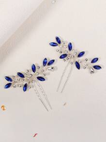 2 Stücke elegante Kristall Diademe & Haarclips für Frauen, Braut Hochzeit Haarzubehör