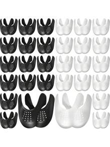 30双防皱鞋套,散装运动鞋保护套,鞋头保护套,运动鞋靴子防皱贴,黑白配色,适合春夏穿着,可作伴娘礼物、房间装饰、卧室装饰、海滩度假、旅行必备,男女皆宜。 - 彩色 - 查看 16