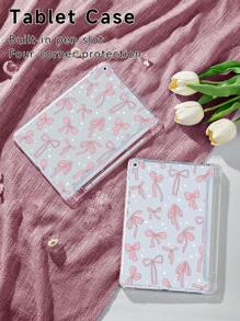 Funda protectora con lazo colorido compatible con iPad 7/8/9 de 10.2 pulgadas, S6 Lite de 10.4, A9 Plus de 10.95 pulgadas, Tab P11, con ranura incorporada para lápiz y resistencia a golpes en las cuatro esquinas