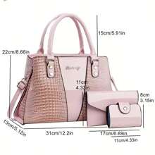 Mid Size Bag Popular New Foreign Trade Popular Single Shoulder Crossbody Bag Hand-Held Women's Fashionable Tote Bag 2025 Women's Versatile Autumn And Winter - 黑色 - 查看 2