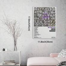 Framed Lucki "GEMINI" Album Art Canvas Poster, High-Quality Waterproof Print For Home Decor, Lounge & Bar Wall Art, Versatile Canvas - Ideal Gift For Music Fans  High Quality Canvas - 裱框 - 查看 2
