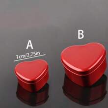 DIY Heart-Shaped Metal Empty Gift Box, Wedding Candy Gift Box/Packaging Box, Can Be Freely Assembled(Single Empty Box Only/Does Not Include Stickers, Bows, Roses)
