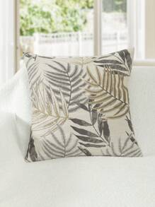 1 件花卉提花抱枕套，简约风格涤纶方形靠垫套，舒适柔软，适合客厅家居装饰 - 彩色 - 查看 1