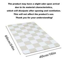 1pc Checkered Dish Drying Mat For Kitchen Counter Coffee Bar Coffee Station Accessories Retro Aesthetic 24"X16"Cute Absorbent Coffee Mat Kitchen Drying Mat Easy To Clean Coffee Bar Decor