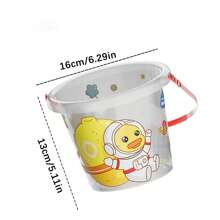 4/14 件沙滩玩具套装，可爱鸭子主题儿童沙滩玩具包括沙滩桶、铲子、动物沙模和喷壶，非常适合夏日海滩玩耍和水上乐趣 - 彩色 - 查看 9