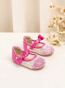 1 Pair Soft, Breathable And Non-Slip Bottom Baby/Toddler Shoes, Pink, Fit For 1-5 Years Old, Suitable For Spring/Summer