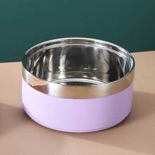 1pc Stainless Steel Pet Bowl, Anti-Slip And Anti-Spill Design, Large Capacity For Medium & Large Dogs Food And Water - Multicolor - View 12
