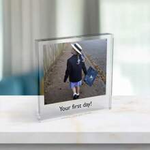 1 Piece Customizable Acrylic Photo Text Plaque - Personalized Image Block, Perfect Gift For Your Loved Ones For Thanksgiving, Christmas And New Year