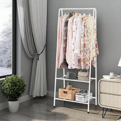 Youyijia Clothes Rail Clothing Rail For Bedroom 60x30x151cm Childrens Clothe Rack Heavy Duty Metal Rack Garment Rail With Shelves Coat Stand Hanging Rail