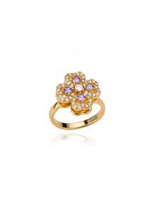 1 pièce Bague à cristaux de luxe en forme de flocon de neige pour femmes. Bague rotative, anti-stress, réglable, cadeau de mode bijoux anti-anxiété