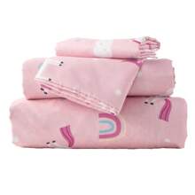 Unicorn Kids Sheet Set Twin Size, 3 Piece Twin Bed Sheet, Breathable Fitted & Flat Sheets,Deep Pocket Cozy Microfiber Toddler Bedding Set For Boys Girls - PinkUnicorn - View 2