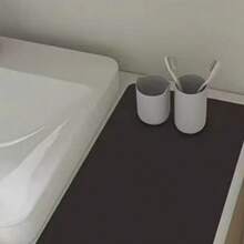 1pc Heat-Insulated, Anti-Scalding And Leakproof Household Tableware Waterproof Mat For Kitchen Counter, With Absorbent Function To Keep Cups, Bowls And Plates Dry - Marble White Pattern - View 5