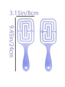 每个人都喜欢这款梳子，它具有可爱精致的镂空设计。它是完美的情人节礼物。它配有头皮按摩功能，可用于干发和湿发。它能有效梳理头发，使头发顺滑无结。其紧凑的尺寸确保了便携性，让您轻松随身携带。 - 彩色 - 查看 17