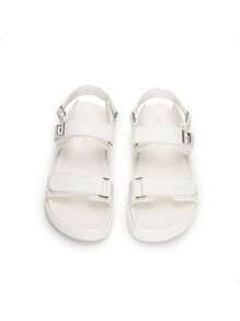 Girls Sandals Two Strapped Casual Open Toe Sandals Little Kid/Big Kid - trắng - Xem 8