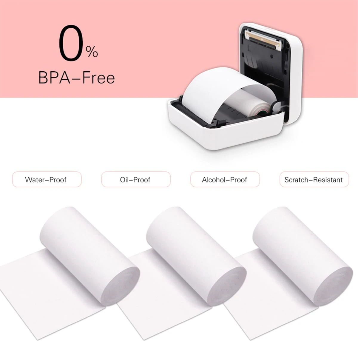 56x30mm Mini Camera Paper Roll Refill- HD Camera Instant Print Thermal ...