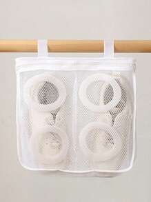 1pc Household Washing Machine Shoe Washing Bag Anti-Deformation Thickened Mesh Bag Summer Shoe Storage Box Can Be Placed In The Washing Machine Can Be Hung To Dry Household Shoe Washing Bag Suitable For Washing Machine And Dryer Travel Portable Storage Bag Laundry
