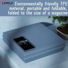 LOMILD 1pc Foldable Yoga Mat, Made Of TPE Material, Non-Slip Yoga Pad, Lightweight And Easy To Store, Ideal For Home, Gym, Outdoor Yoga, Convenient Non-Slip Mat - Gray Blue - View 3