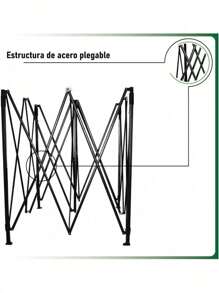 Carpa 3x3 para Exteriores Lona Jardin Toldo Retractil Estructura de Acero Plegable 3 Ajustes de Altura Impermeabilidad 600D Premium Campismo Facil Armado Fiesta Reunión (Amarillo) - Verde - Ver 7