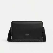 Coach túi đeo vai vải canvas tráng logo in caleb 36 dành cho nữ màu đen - màu đen - Xem 5