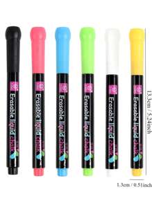 8pcs/Set Erasable Whiteboard Pen Liquid Chalk Square Head With Magnet/Round Head Without Magnet For Blackboard Art Marker Pen Whiteboard Pen