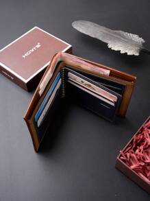 HOVI'S Vintage Casual Men's Wallet Business Large Capacity Short Wallet Ideal For Daily Use And Travel Vintage Purse