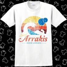 Dune Arrakis Rakis Surf Sci Fi T Shirt Meme Gift Funny Tee Vintage Style Unisex Gamer Cult Movie Music Top  Womens Adult Tee R610 - trắng - Xem 1