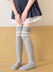 1 Pair/2 Pairs/4 Pairs Kids Over-The-Knee Socks, School Style Calf Socks, Versatile Long Tube Socks For Girls, Spring/Summer - Multicolor - View 19