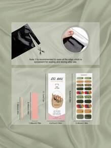 专业美甲贴纸，半固化凝胶设计，快速紫外线固化防水不脱落