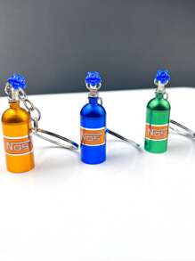 1 个创意汽车氮气瓶模型钥匙扣汽车配件包饰背包适合学校使用 - 彩色 - 查看 5