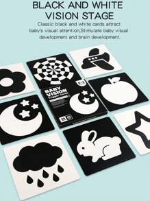 Black & White Flash Cards For Newborn Babies Visual Stimulation, 0-36 Months Infant Colorful Tracking Cards, Educational Cognitive Cards - Visual Cards - View 8