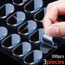 300 件/100 件高强度丙烯酸双面胶带 - 模切圆形钩环，防水，适用于家居装饰、婚礼、气球、海报、相框、汽车贴花、模型固定、派对用品和办公用品