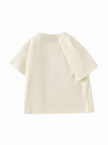 Balabala 2-5岁男童短袖速干T恤，夏季打底衫 - 乳白 - 查看 5