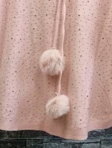 Sudadera con estampado de brillos para mujer - Rosa Pálido - Ver 4