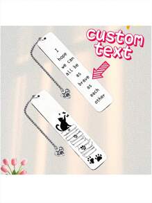 1pc Or 3pcs Customized Personalized Keychain, Exquisite Pattern, Customizable Text, Stainless Steel Material For Permanent Preservation, Suitable As Gifts For Family, Friends, Classmates, Teachers, Book Lovers