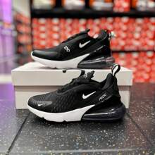 Nike 女士 Air Max 270 缓冲训练运动鞋，休闲运动减震跑步鞋 - 黑色 - 查看 6