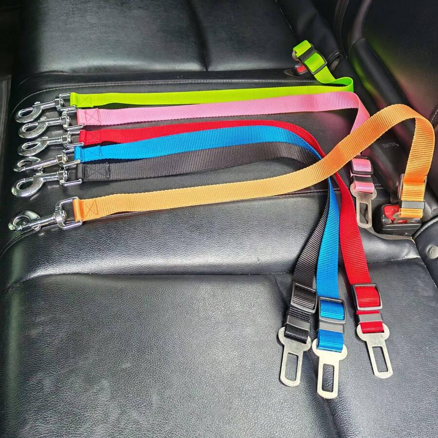 YIMISHIGUANG 1 pezzo Guinzaglio da viaggio per animali domestici minimalista, cintura di sicurezza universale in nylon per cani e gatti, disponibile in più colori, essenziale per i viaggi con gli animali domestici