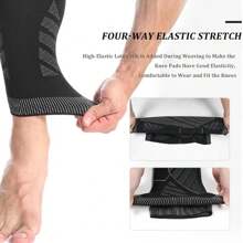 1 Manica compressiva lunga per ginocchio con compressione totale della gamba e supporto per il ginocchio, adatta per uomini e donne, basket, ciclismo, calcio, corsa, accessori palestra, ginocchiere sportive, ginocchiere da palestra